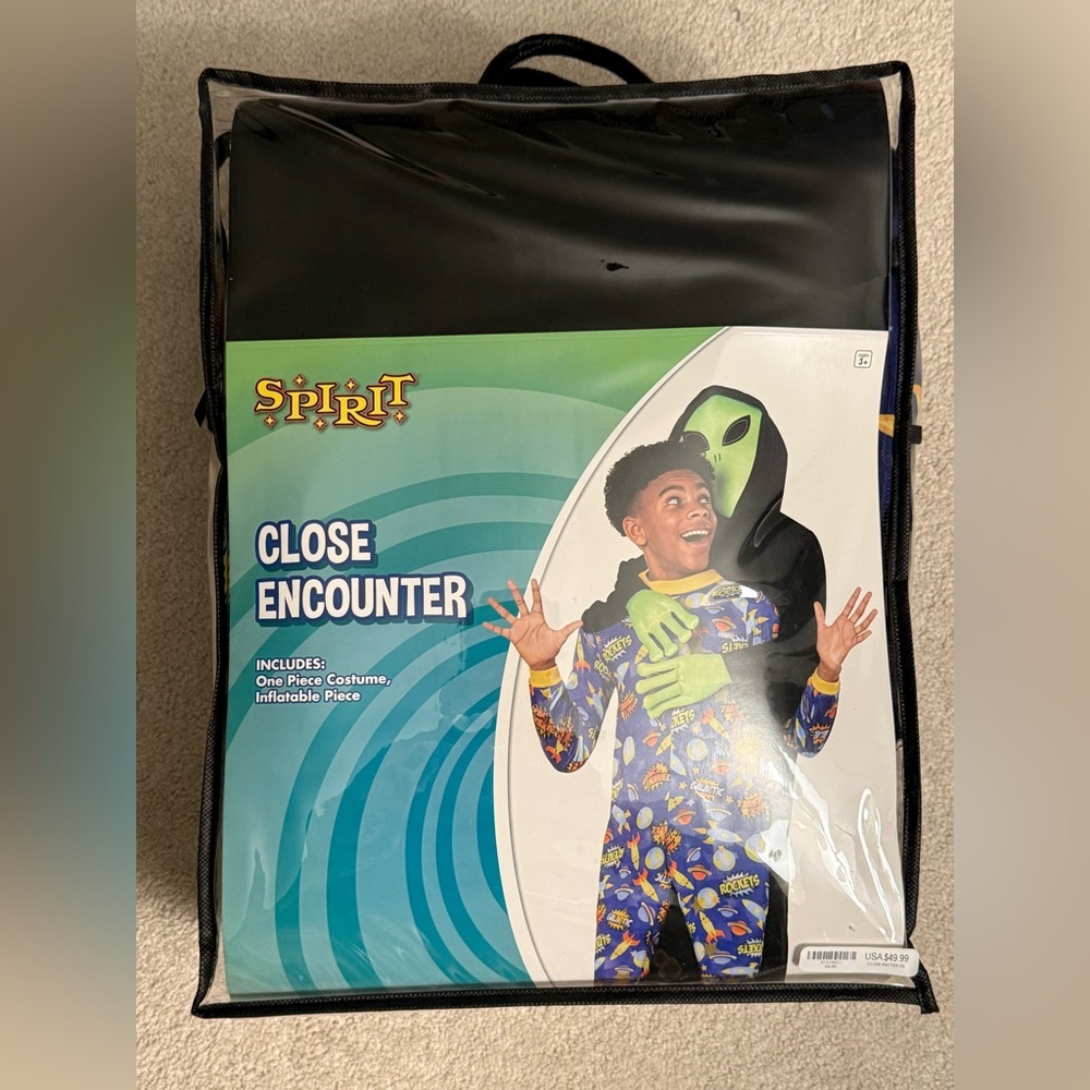 Spirit Close Encounter Kids Costume‎ - Black and Neon Green